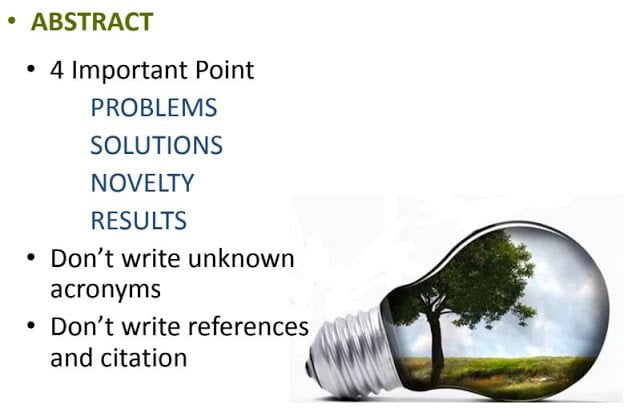 4 Important Points in Abstract Writing  
